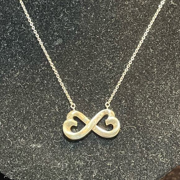 Tiffany and Co. Double Loving Hearts 925 Sterling silver Necklace - Picture 1 of 3